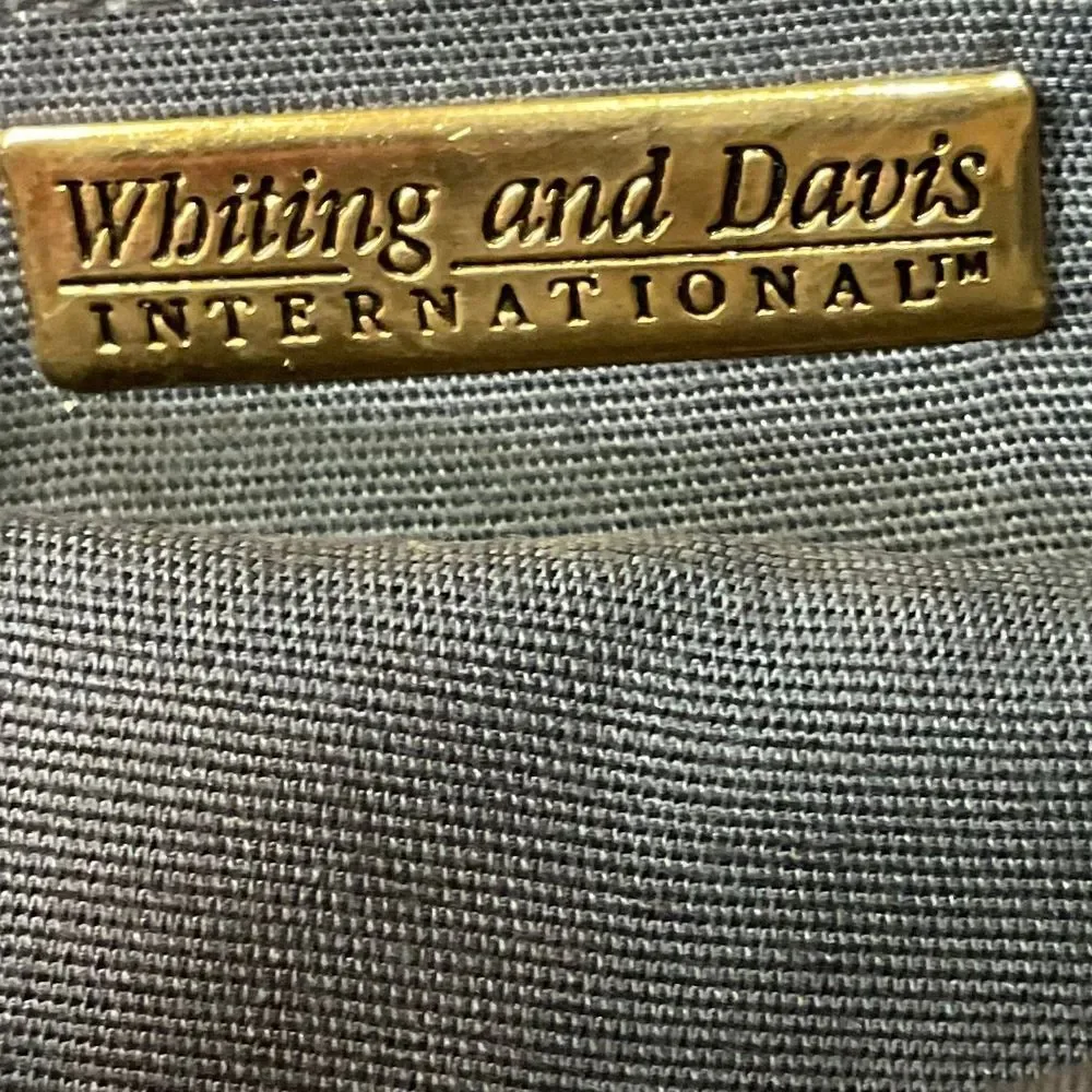 Vintage Whiting and Davis Metallic Metal Mesh Evening Bag Purse Gold Chain Strap